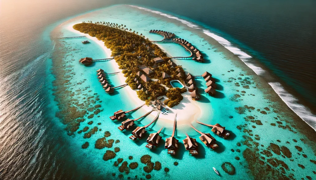 lautan biru tercerah Maladewa