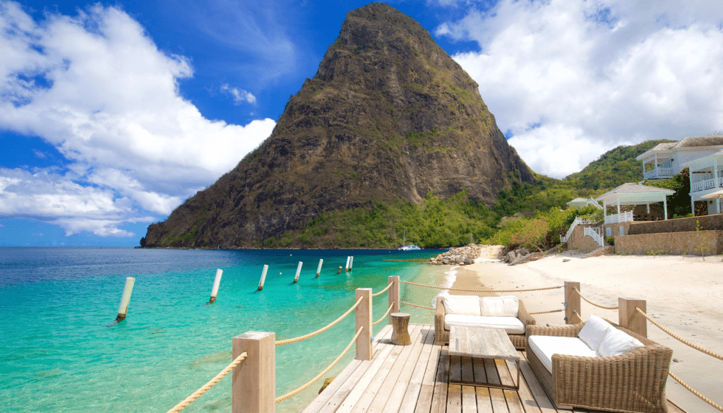 pantai tersembunyi Saint Lucia, Karibia